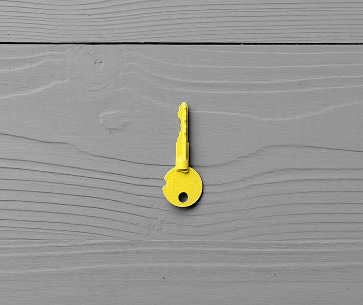 llave de casa de colores